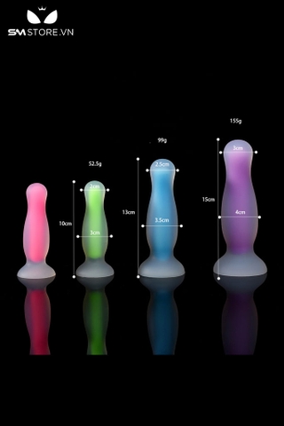 SMT3946 - Đồ chơi hậu môn anal play phát sáng đế dính tường silicon