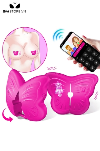 SMT4123 - Kẹp núm vú rung ngụy trang cánh bướm điều khiển qua APP