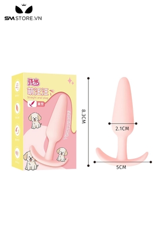 SMT4169 - Đồ chơi hậu môn butt plug silicon mềm phần đế cong dài 8.3cm