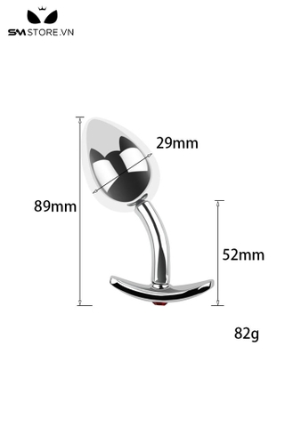 SMT4265 - Đồ chơi hậu môn inox không gỉ dáng uốn cong có thể tháo rời