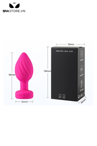 SMT4431 - Máy rung hậu môn vân xoắn ốc silicon mềm điều khiển xa