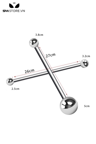 SMT4588 - Anal hook inox không gỉ dạng thanh thẳng với 2 đầu tròn