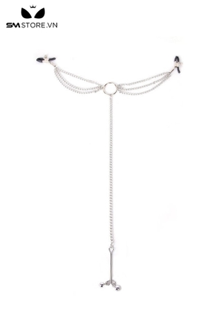 SMT4768 - Kẹp ti và âm vật thiết kế 3 đầu dài 39cm có đệm và nấc chỉnh