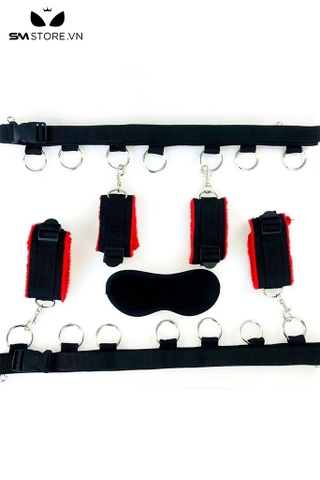 SMT4795 - Bộ dây đai trói giường bằng vải nylon mix nhiều vòng nối