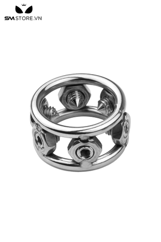 SMT4874 - Vòng đeo dương vật inox không gỉ với vít vặn hướng vào trong