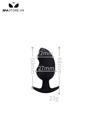 SMT4920 - Butt plug silicon với đường cong lượn sóng đế hình chữ T