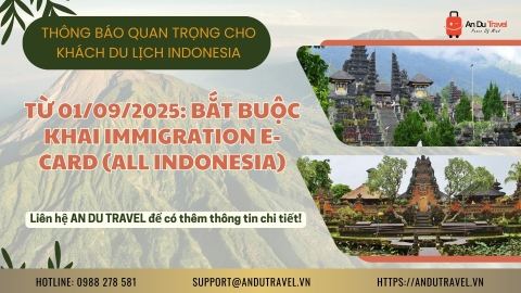 Thông báo quan trọng về yêu cầu Nhập Cảnh Indonesia