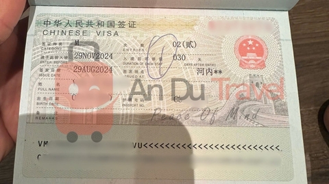 Visa Trung Quốc - Công Tác 6 tháng 2 lần