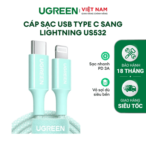 UGREEN USB-C to Lightning Cable 1m (Black)