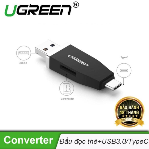 Đầu đọc thẻ cổng Type-C 2 trong 1 tốc độ lên đến 5Gbps