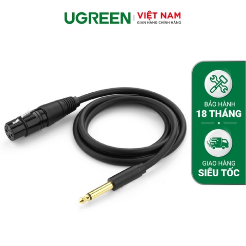 Cáp chuyển đổi 6.5mm sang AV Cannon (XLR) âm UGREEN AV131 - Dùng cho microphone stereo mixer amplifier camera Environment - Màu đen-5-Khác
