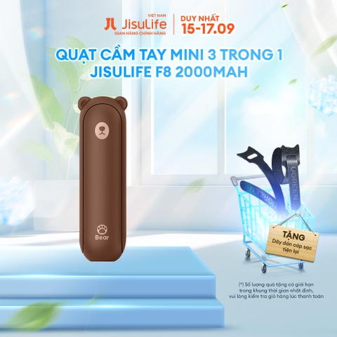Quạt cầm tay mini 0.8W + Sạc dự phòng + Đèn pin F8