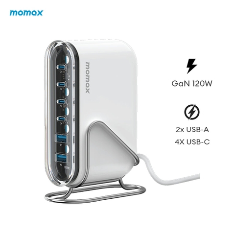 1-Sạc Dòng+ 120W 6 cổng Bộ sạc máy tính để bàn UM55CNW