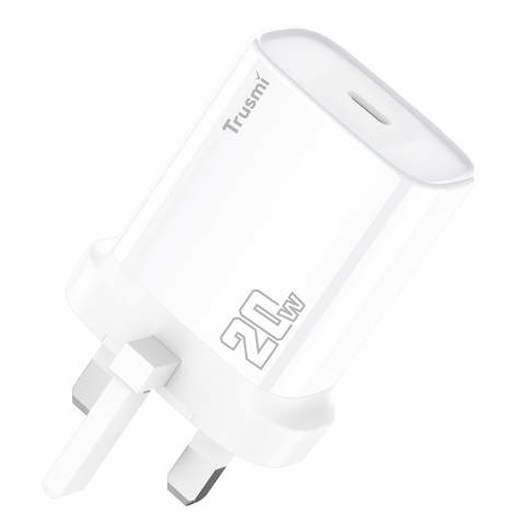 Trusmi Sạc nhanh PD20W Type C (US) (UK) Trắng | White