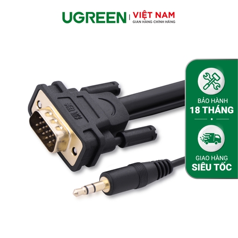 Dây VGA kèm dây Audio 3.5mm Stereo Dài 5m  VG102  11628 - Hãng phân phối chính thức