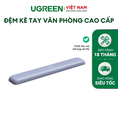 Tấm lót bàn phím đệm cổ tay chất liệu cao su (không xốp) màu xám kích cỡ 435*70*20mm (25247). Hãng Ugreen mới 100%