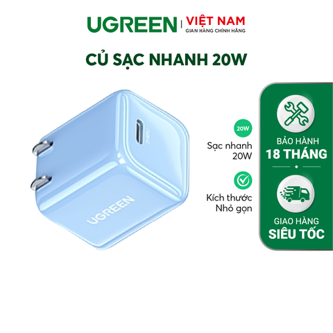 UGREEN USB-C Fast Charger 20W (Light Green)