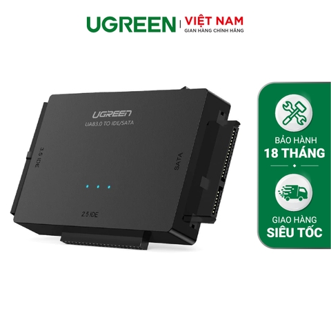 Bộ chuyển đổi USB 2.0 to SATA , 3.5 IDE và 2.5 IDE kèm nguồn 12V-2A