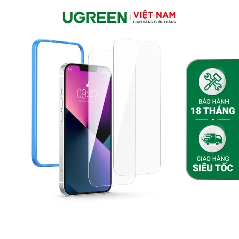 Kính cường lực UGREEN SP207 - Dành cho iPhone Pro Max, kích thước 6.7inch - Độ cứng 9H chống xước, bám vân tay - Đi kèm bộ phụ kiện tự lắp đặt - 80993-2pcs