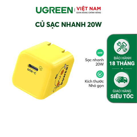 UGREEN USB-C Fast Charger 20W (Light Green)
