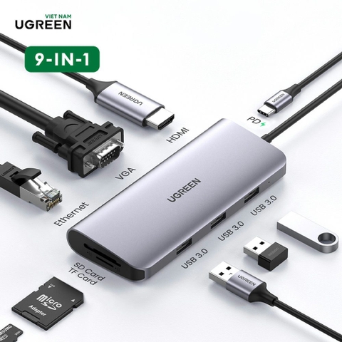 Hub chuyển đổi Type C 9 in 1 40873