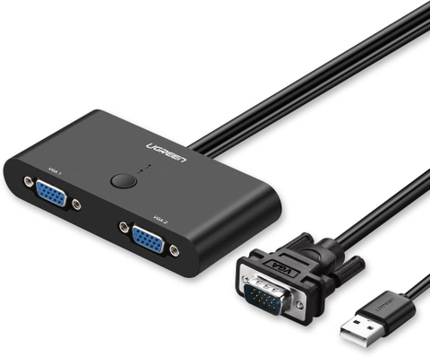 Bộ chuyển đổi 2 cổng VGA màu đen UGREEN MM126 30711