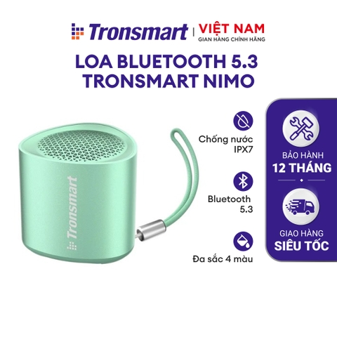 [NEW ITEM] Loa Bluetooth 5.3 Mini Di Động Tronsmart Nimo IPX7 - Đa Sắc 4 Màu - Stereo Pairing 2 Loa - Chính Hãng - Bảo Hành 12 Tháng