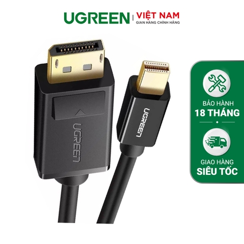 Cáp chuyển đổi Mini DisplayPort sang DisplayPort dài 2m MD105 UGREEN 10433 (đen)