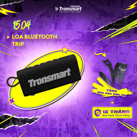 Loa Bluetooth Tronsmart Trip Chống nước IPX7 Thời lượng pin 20 giờ, tích hợp Micro - Hàng phân phối chính hãng - Bảo hành 12 tháng