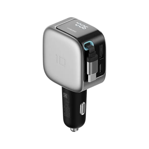 Bộ Tẩu Sạc Xe Hơi CUKTECH CC903P Kèm Cáp C Rút Gọn | 2C1A Công Suất Sạc Max 100W