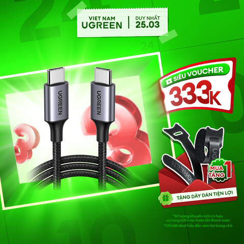 Cáp sạc nhanh Type C 60W US261