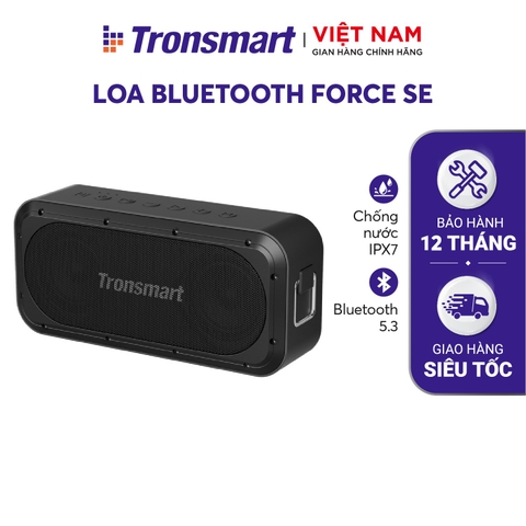 Loa bluetooth 5.3 Tronsmart Force SE | Công suất 50W | Chống nước IPX7 | Tích hợp làm sạc dự phòng | Bảo Hành 12 Tháng.