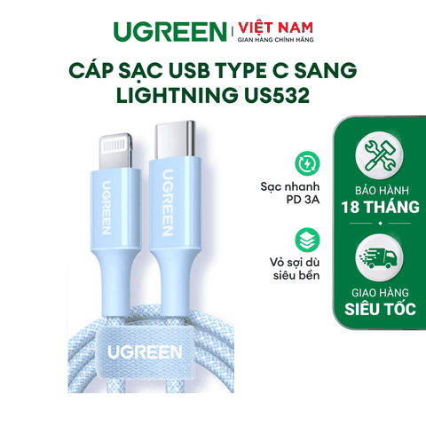 UGREEN USB-C to Lightning Cable 1m (Black)