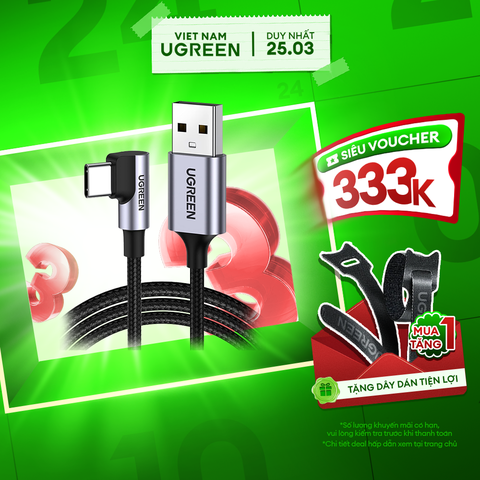 Dây USB Type-A sang USB Type-C đầu bẻ US284