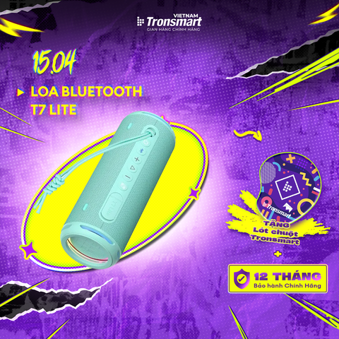 [HOT ITEM] Loa Bluetooth Tronsmart T7 Lite âm thanh siêu trầm | Công suất 24W | Chống nước IPX7 | Thời gian chơi nhạc lên đến 24h | Bảo hành 12 tháng.
