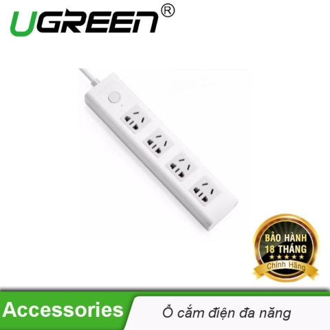 Ô cắm điện đa năng 4 cổng + Cổng tắc; MAX 2500W