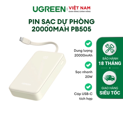 Pin sạc dự phòng dùng cho điện thoại 20000mAh Li-ion, màu be 3 cổng đầu ra (35340) điện áp vào 5V/3A-12/1.67A.