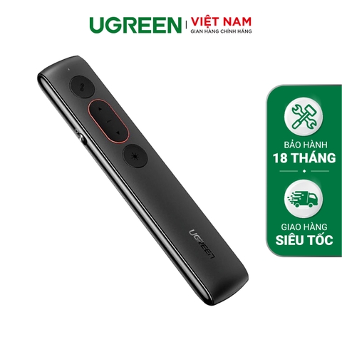 Bút Lazer trình chiếu UGREEN LP180 - Điều khiển từ xa 100m, khả năng tương thích rộng - Đen 60327 Pin AAA
