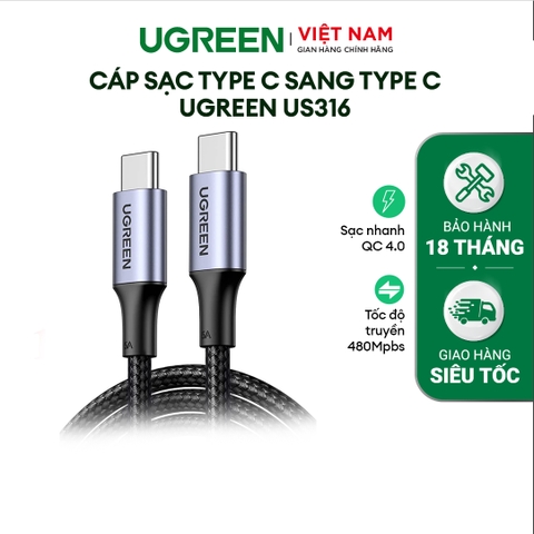 Cáp Type C PD100W US316