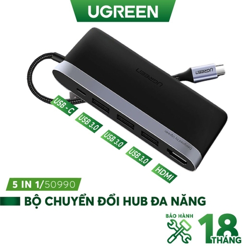 USB-C to 3*USB 3.0+HDMI+PD 5 in 1 Converter