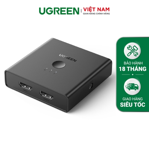 Bộ gộp HDMI 3 vào 1 UGREEN 80125 - Hỗ trợ phân giải Ultra Full HDR 4K 3840x2160@30Hz - Cấp nguồn cổng Micro USB 5V - Hàng phân phối chính hãng - Bảo hành 18 tháng 1 đổi 1