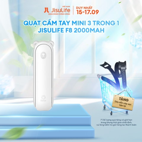 Quạt cầm tay mini 0.8W + Sạc dự phòng + Đèn pin F8