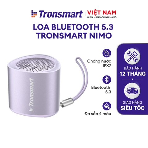 [NEW ITEM] Loa Bluetooth 5.3 Mini Di Động Tronsmart Nimo IPX7 - Đa Sắc 4 Màu - Stereo Pairing 2 Loa - Chính Hãng - Bảo Hành 12 Tháng