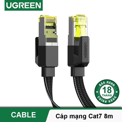 Cáp mạng Cat7 dây bện dạng dẹt tốc độ cao 10Gbps UGREEN NW189