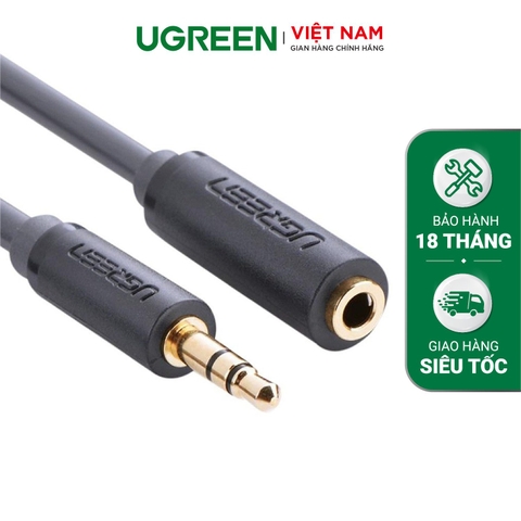 Cáp âm thanh kéo dài hai đầu chuẩn 3.5mm 1 đầu đực 1 đầu cái dài 1M UGREEN AV124.