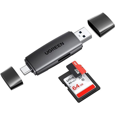 Đầu đọc thẻ nhớ SD/TF Type C và USB CM304