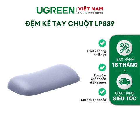 Tấm lót chuột đệm cổ tay chất liệu cao su (không xốp) màu xám Ugreen (35863)
