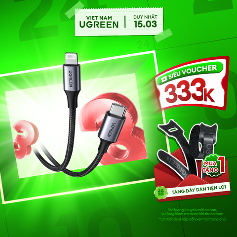 Cáp sạc nhanh C to Lightning MFI US304