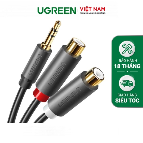 Cáp chuyển 3.5mm sang 2RCA cái AV109