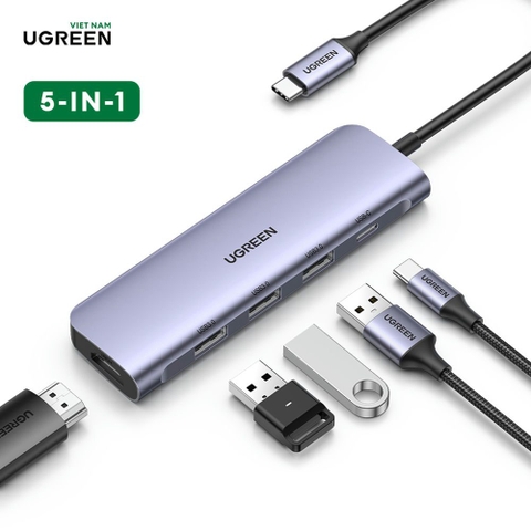 Bộ HUB chuyển đổi Type C 5 in 1 CM136